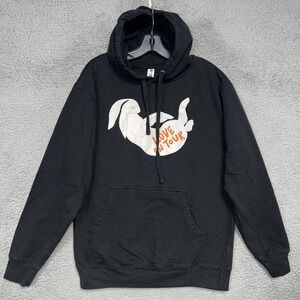 Harry Styles Love On Tour Merch Bunny Hoodie Mens Sz M Black Pullover Sweatshirt
